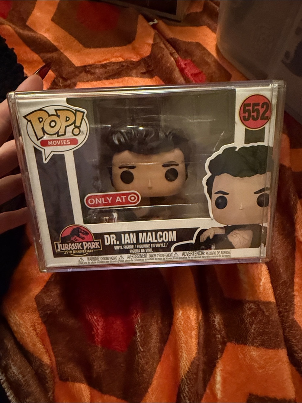 Funko Pop! Movies Dr. Ian Malcolm Vinyl Figure — Black, White, Red Accents